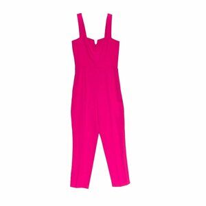 ⭐ Amanda Uprichard Sz S Women Jumpsuit Womens sleeveless Romper Hot Pink fuchsia